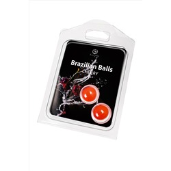 Набор из 2 шариков с массажным маслом Brazilian Balls с ароматом вишни