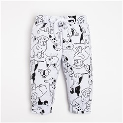 Ползунки-штанишки Крошка Я «Dogs», рост 62-68 см, цвет белый