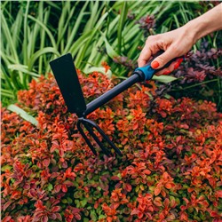 Мотыжка комбинированная Greengo, длина 30 см, 3 зубца, эргономичная прорезиненная ручка