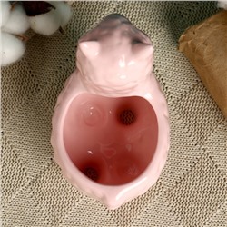 Декоративный горшок для цветов «Лама Лёля», керамический, 250 мл, 15×8×12 см, розовый