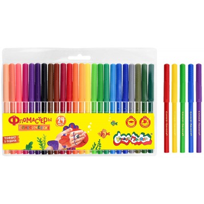 Фломастеры 24цв ФКМ24 Каляка-Маляка