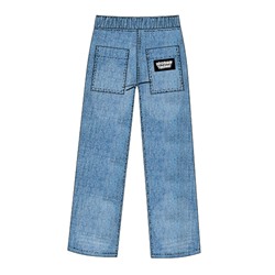 Брюки текстильные джинсовые для девочек