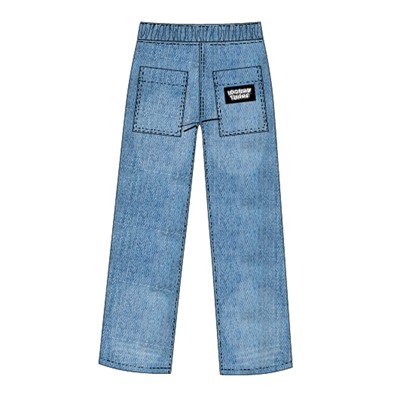 Брюки текстильные джинсовые для девочек