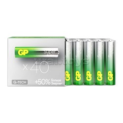 Батарейки алкалиновые GP Super GP24AA21-2CRSWC40 G-TECH LR03 SR10, упак 40 шт