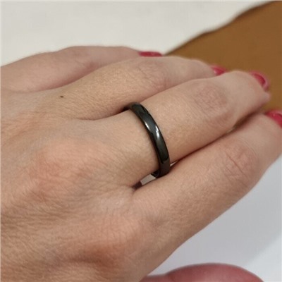 Кольцо керамика, цвет : черный,T000818052, р-р19, арт. 001.294-19