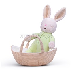 Мягкая игрушка "Заяц в корзинке" 25 см.
