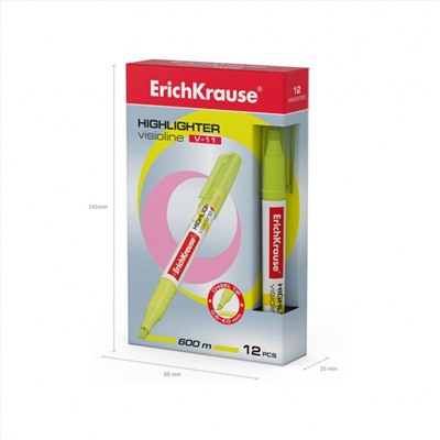 Текстовыделитель VisioLine® V-11 Мини Неон желтый 56905 ErichKrause