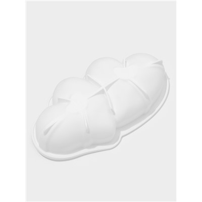 Форма для муссовых десертов и выпечки Доляна «Влюблённые сердца», силикон, 27×17 см, белая