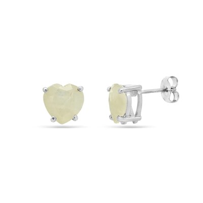 Серьги из серебра лунный камень, Люкс
