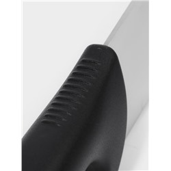 Нож для сыра с двумя ручками Sharp, лезвие 36.3 см, нержавеющая сталь, чёрная ручка