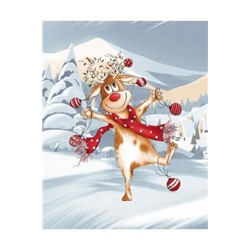 Набор 3 полотенца "Новогодние каникулы", вафля