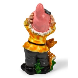 Садовая фигура из полистоуна «Гном с олененком», 50×19×26 см, МИКС