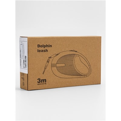 Рулетка - поводок для собак, лента 3 метра, голубая