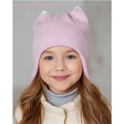 D 5029 Шапка с ушками флис (56-58)