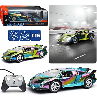 Машина "Неон кросс" р/у, 27 MHz, в коробке