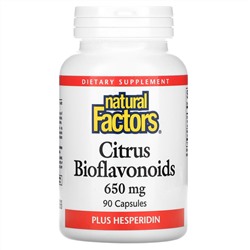 Natural Factors, цитрусовые биофлавоноиды с гесперидином, 650 мг, 90 капсул