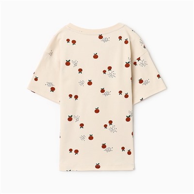 Футболка для девочки KAFTAN: Oranges, бежевая, размер 36, рост 134-140 см
