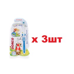 Зубная щетка детская №1099 с игрушкой (гитара) 3шт