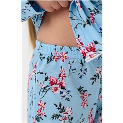 Пижама Бутоньерка кант для девочки подростка со штанами и рубашкой