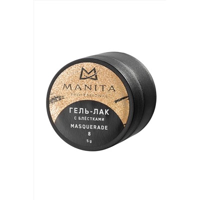 Manita Professional Гель-лак для ногтей с блёстками / Masquerade №08, 5 г KRISTALLER, 1230000