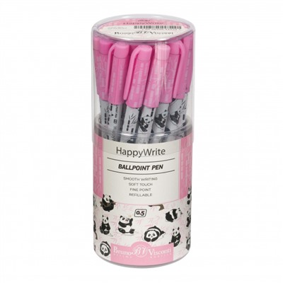 Ручка шариковая 0.5 мм "HappyWrite. Панды" синяя 20-0215/63 Bruno Visconti
