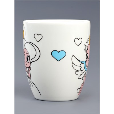 Роспись кружки красками - частичное заполнение «Прекрасная принцесса»