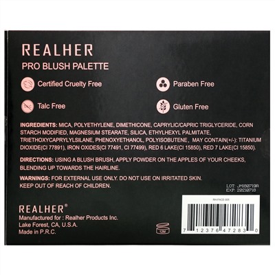RealHer, You Are Brilliant, Pro Blush Palette, 0.66 oz (18 g)