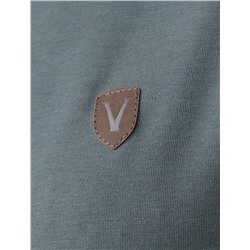 Тонкий лонгслив с круглым воротом на пуговицах из премиального хлопка с эластаном