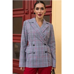 Пиджак Бренда (серый/клетка) Б14124-33М