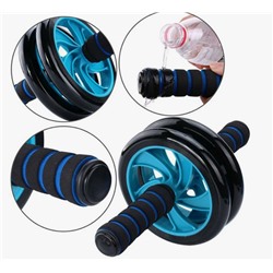 Роликовый тренажер для брюшного пресса с двойным колесом