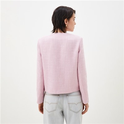 Жакет женский твидовый MIST, размер 48, розовый