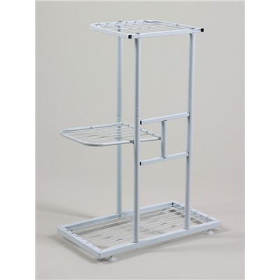 Подставка для цветов Greengo, 3 полки, 43×22×57 см, напольная, металл, белая