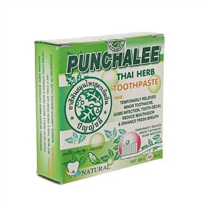 Punchalee Растительная зубная паста / Thai Herb Toothpaste, 25 г 21470