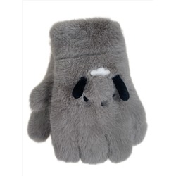 Тёплые подростковые перчатки, цвет серый