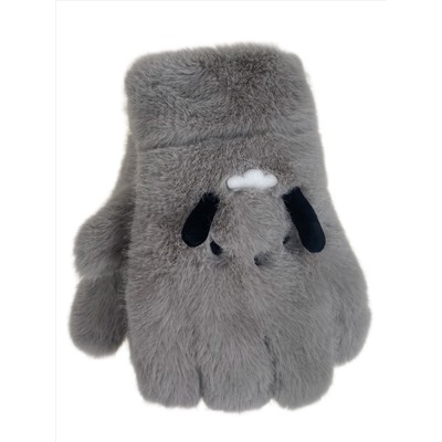 Тёплые подростковые перчатки, цвет серый