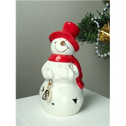 Фигурка Снеговик новогодний 13 см / FP23604 /уп 64/LED