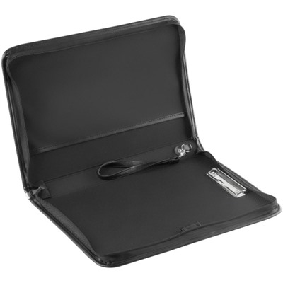 Папка кож/зам на молнии ручка-петля, зажим для бумаг "Ганновер" (Hannover)  ПА_КЗ_670