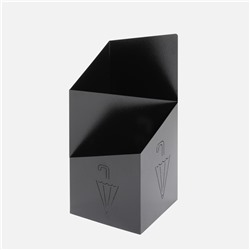 Подставка для зонтов «Линии» черная, 25.2×25.2×60 см