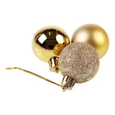 Елочные шары 12 штук 4 см / HX-12/2 /уп 192/ золото