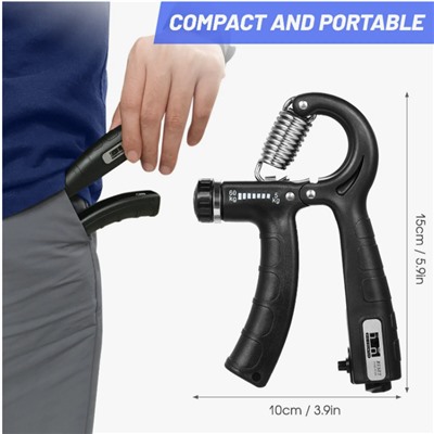Тренажер для рук Hand Grip Strengthener with Counter 5-60kg Adjustable Resistance Fitness Hand Exerciser for Muscle Building Wrist Training