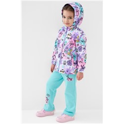 Куртка текстильная с полиуретановым покрытием для девочек (ветровка) PLAYTODAY, 1240298