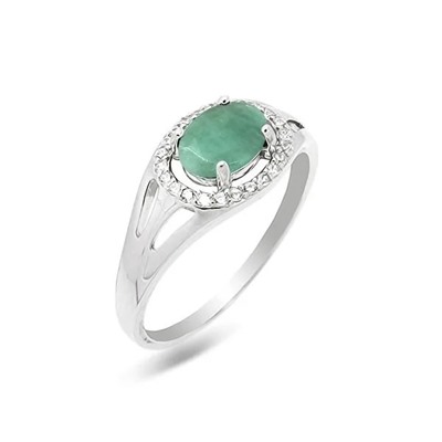 Кольцо из серебра изумруд, SL-RIC7