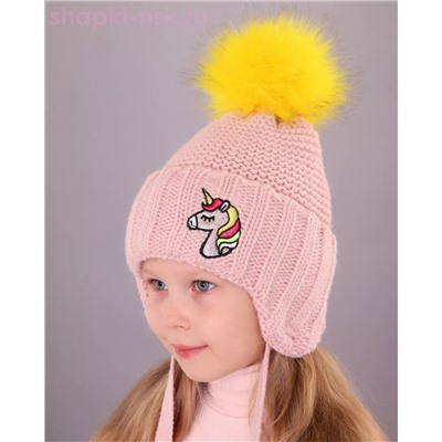 18-90-L Шапка для девочки флис (50-52)