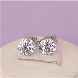 Серьги-гвоздики родий  H01-3589