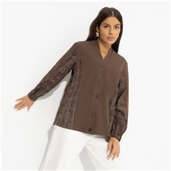 Кардиган комбинированный, Контракт на роскошь (brown)