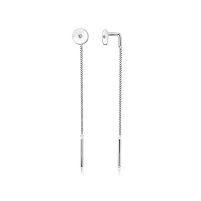 Серьги из серебра куб.циркон., С1819р200