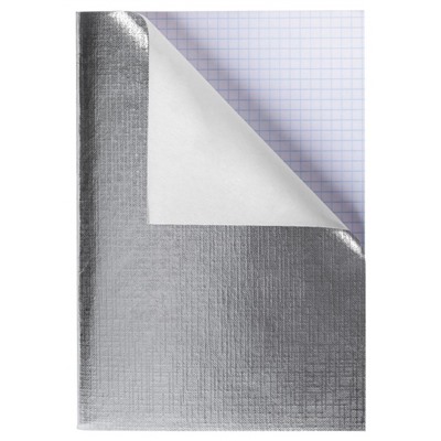 Тетрадь А4  96л клетка "Бумвинил METALLIC Серебро" (058965) Хатбер