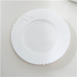 Тарелки Luminarc CADIX, d=25 см, обеденные, набор 6 шт., стеклокерамика, белые