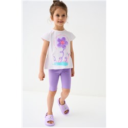 Комплект трикотажный для девочек: джемпер (футболка), брюки (легинсы укороченные) PLAYTODAY, 1240038