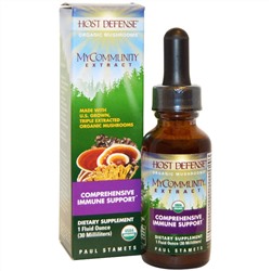 Fungi Perfecti, MyCommunity Extract, Comprehensive Immune Support , 1 fl oz (30 ml)